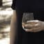 Riedel O To Go Stemless White Wine Glass, Single with wine