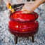 LK's Enamel Size 3 Potjie Pot - Red by the fire