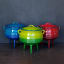 LK's Enamel Size 3 Potjie Pot - Red, Blue and Green colours