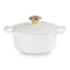 Le Creuset Signature 1.3 Litre Round Casserole, 16cm - White