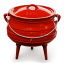 LK's Enamel Size 2 Potjie Pot - Red