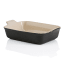 Le Creuset Stoneware Heritage Rectangular Dish, 19cm Matte Black