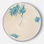 Mervyn Gers Medium Glazed Stoneware Serving Bowls, Set of 2 - Alabaster with Blue Art Product Top Down View 