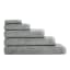 Linen House Reed Bath Towel, 550gsm - Grey angle with other sizes