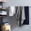 Linen House Reed Bath Towel, 550gsm - Grey in the bathroom