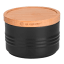 Le Creuset Small Stoneware Storage Jar with Wooden Lid - Matte Black
