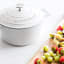 MasterClass Cast Aluminium 2.5L Casserole Pot, 20cm - Cream on the kitchen counter