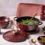 Le Creuset Signature Cast Iron Soup Pot, 26cm - Rhone with soup on the table