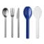 Mepal Ellipse 3 Piece Cutlery Set & Case - Vivid Blue angle