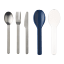 Mepal 3 Piece Ellipse Cutlery Set, Nordic Denim