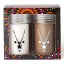 Oryx Desert Salt Mini Salt & Pepper Travel Shaker Set - Black & Orange Starburst 