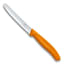 Victorinox Swiss Classic Round Serrated Paring Knife, 11cm - Orange