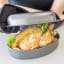 MasterClass Non-Stick Covered Oval Roasting Pan, 27cm with chicken and veggies