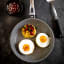 MasterClass Cast Aluminium Frying Pan with Stainless Steel Handle eggs