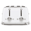 Smeg Retro 2000W 4 Slice Square Toaster, White front view