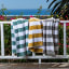 Lifestyle image of Terry Lustre Velour Striped Pool Towel