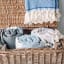 The Cotton Company Dimanta Turkish Throw in the basket