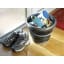 MasterClass Smart Space Collapsible Bucket with cleaning products
