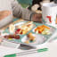 hungrysaurus Creative Tops Sectioned Melamine Kids Plate