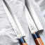 Kai Seki Magoroku Redwood Yanagiba Knife, lifestyle with Nakiri knive