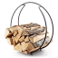 Eva Solo Log Holder for Fire Globe Fireplace, with logs