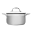 Sagenwolf Silver Series 6 Piece Stainless Steel Cookware Set with Glass Lids detail shot 