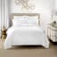 Pack Shot image of Linen House Elka Bamboo White Oxford Duvet Cover, 500 Thread Count