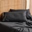 Linen House Elka Bamboo 500 Thread Count Standard Pillowcase - Charcoal Product Image 