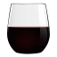 Humble & Mash Plastic Outdoor Red Wine Glasses, Set of 2 with wine