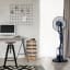 Alva Air Pedestal Mist Fan with Remote next to a desk