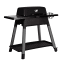 Angled view of the Everdure Force 2 Burner Gas Braai with Stand, Black