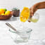 OXO Good Grips 2-in-1 Citrus Juicer, pouring strainer