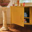 Popstrukt Sugar Cube Media Unit - Honey with decorative books