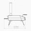 Side facing dimensions of Ooni Karu wood & charcoal fired pizza oven