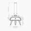 Front facing dimensions of Ooni Karu wood & charcoal fired pizza oven