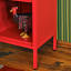 Popstrukt Sugar Cube Side Table - Red Polka detail