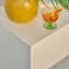 Popstrukt Sugar Cube Side Table - Soft White detail with a cocktail glass
