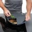 MasterClass Smart Space Silicone Folding Splatter Guard, 30cm on a pan with food