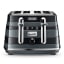 DeLonghi Avvolta Class 4-Slice Toaster, 1800W - Black