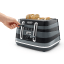 DeLonghi Avvolta Class 4-Slice Toaster, 1800W - Black with bread