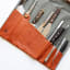 Lifestyle image of Pieter De Jager Canvas & Leather Knife Roll Bag