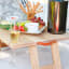 Lifestyle image of RAW Portable Oak Picnic Table