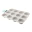 Kitchen Inspire 12-Cup Silicone Muffin Pan - Rock gray packaging angle