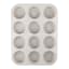 Kitchen Inspire 12-Cup Silicone Muffin Pan - Rock gray angle