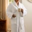 Lifestyle image of Club Classique White Unisex Fleece Bathrobe