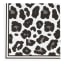 Tavola Leopard Biodegradable Napkins, Pack of 25 - Black
