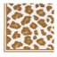 Tavola Leopard Biodegradable Napkins, Pack of 25 - Brown