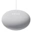 Angled view of the Google Nest Mini Smart Speaker, Chalk