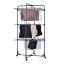 Leifheit Classic 270 Tower Laundry Dryer - Black angle with clothes