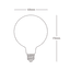 Hoi Ploy Globe Squirrel Cage Filament Bulb, Large measurements